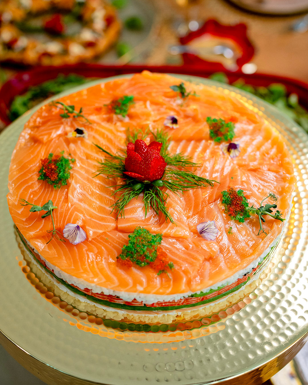 Cake Stand Gold Dxh 36x25cm
