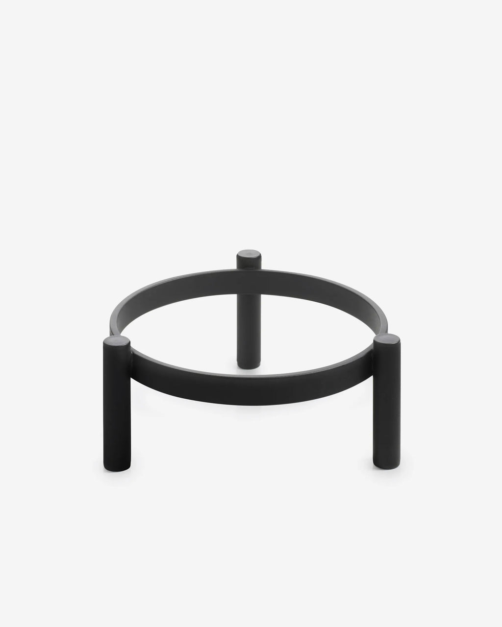 Round riser small black metal 24x10
