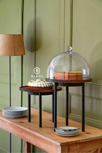 Round Riser Large Black Metal Dxh 24x36cm