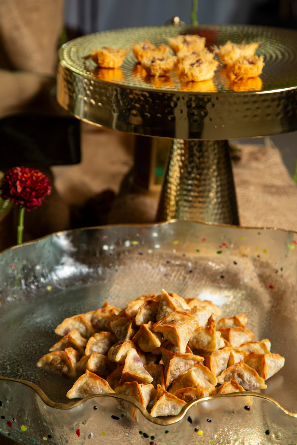 Cake Stand Gold Dxh 36x21cm