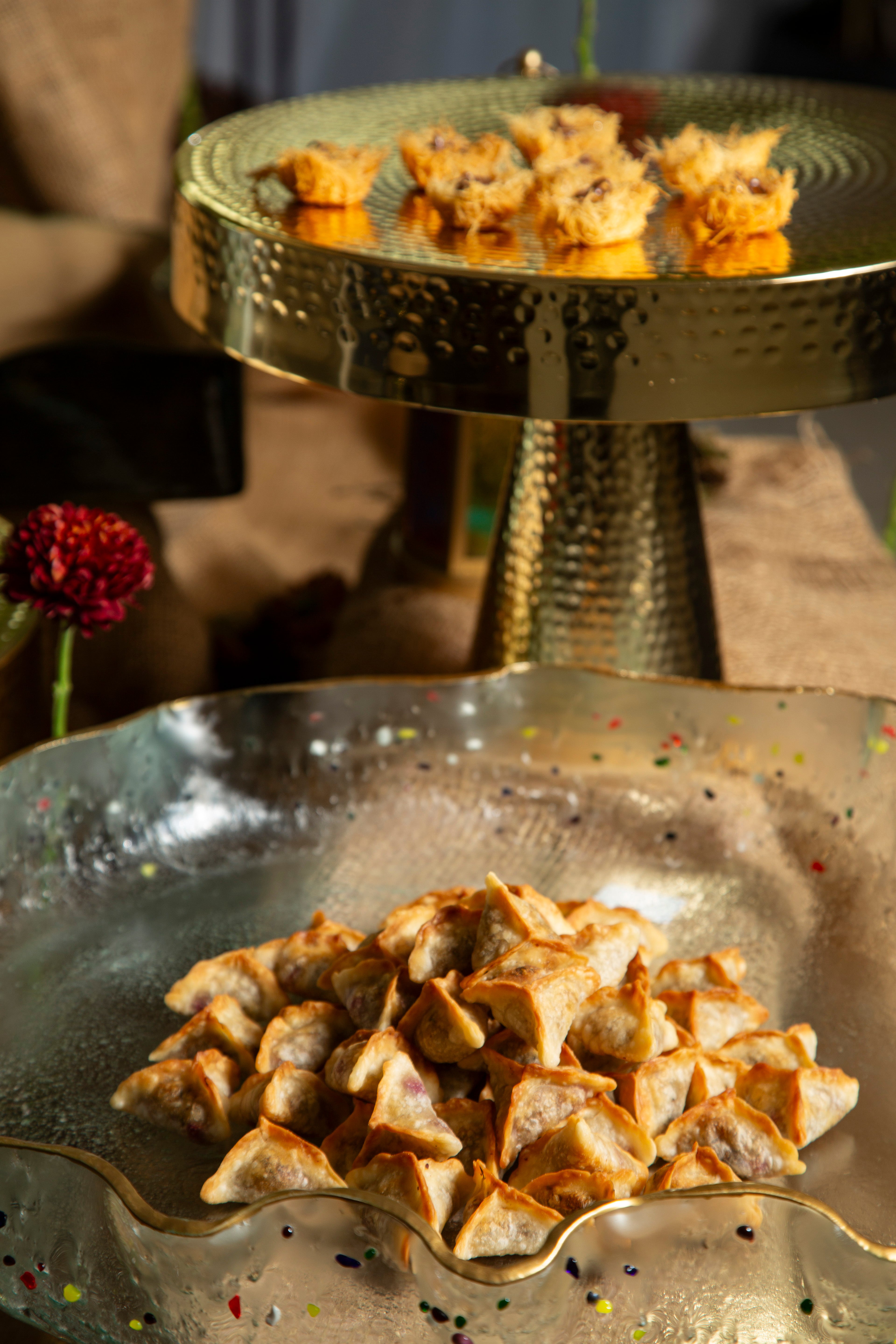 Cake Stand Gold Dxh 36x21cm