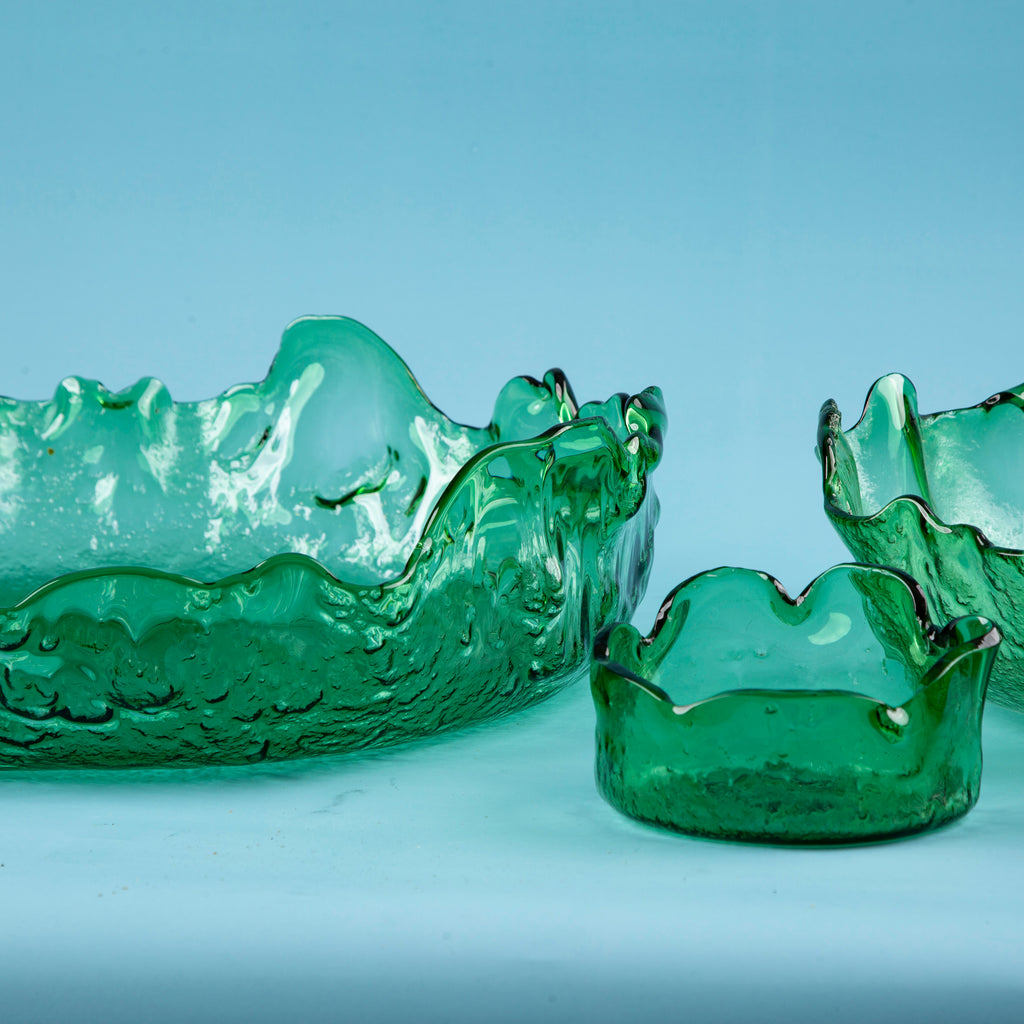 Glass Deep Round Platter Dxh 35x12cm