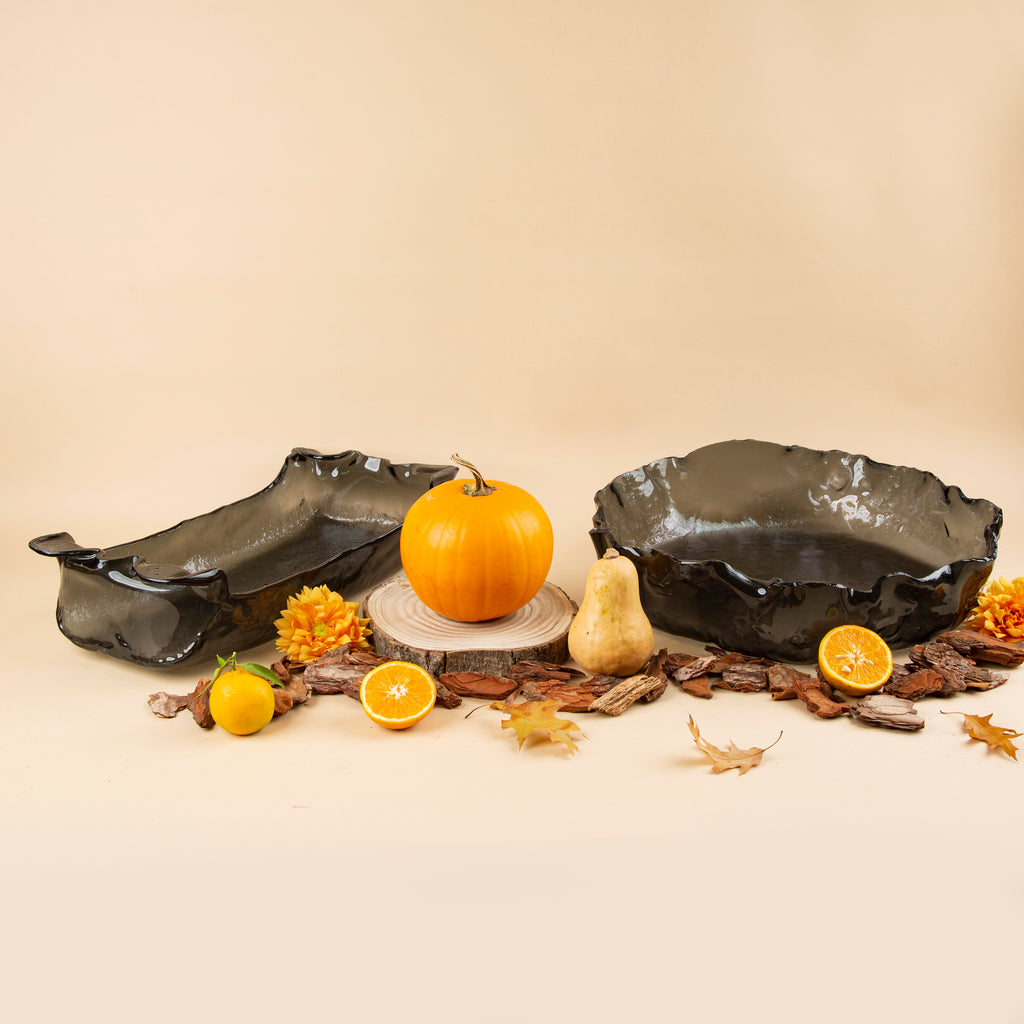 Glass Round Platter D.35cm