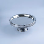 Round Platter Silver Dxh 36x15cm