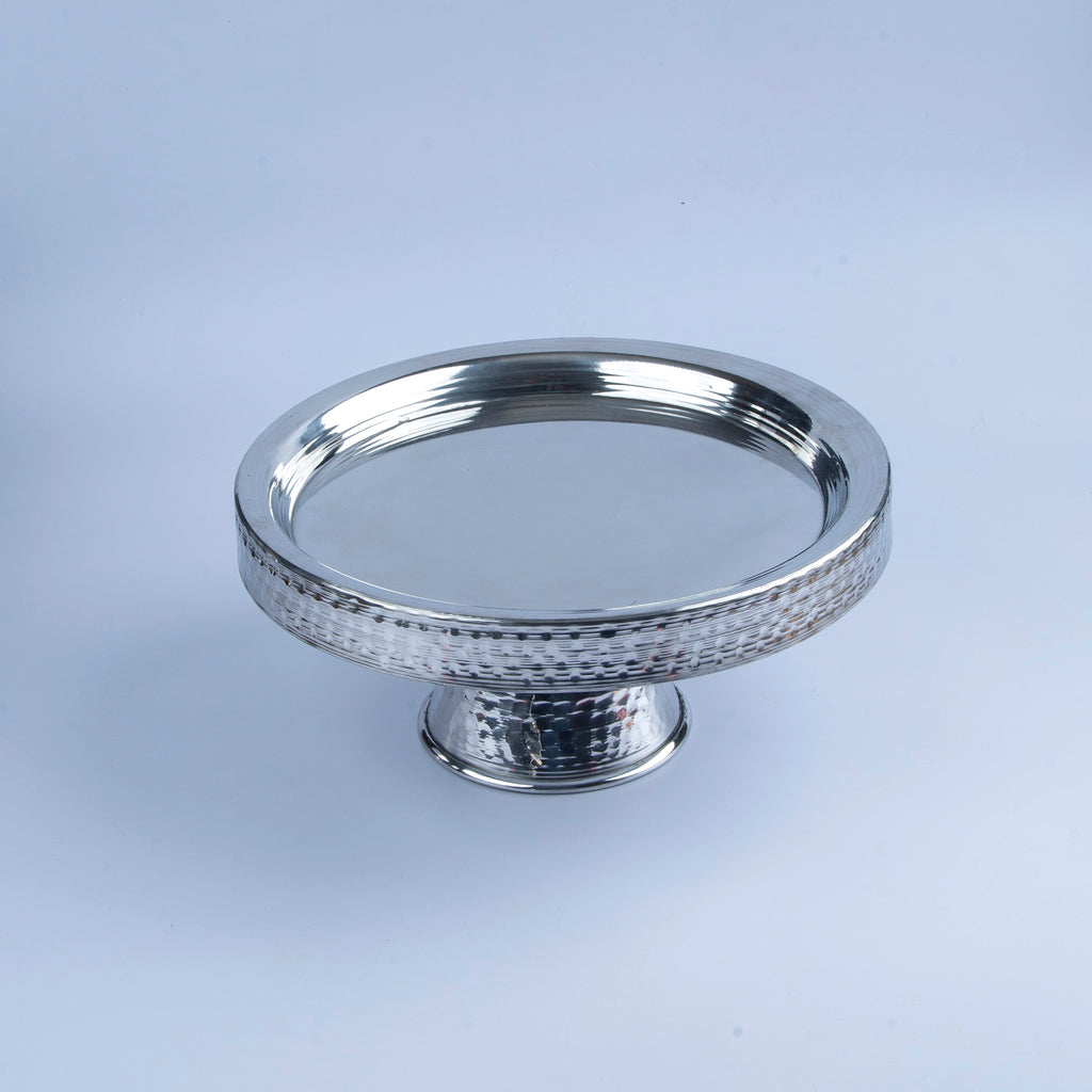 Round Platter Silver Dxh 32x15cm