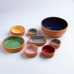 Pottery Deep Bowl- Navy Blue- DxH 23x9cm.