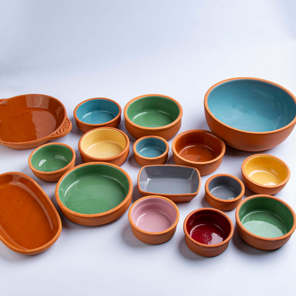 Pottery Deep Bowl- Light Blue- DxH 23x9cm.