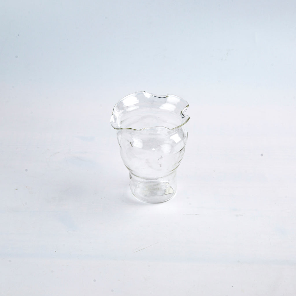 Rose-shaped tumbler -handmade blown glass- Lxl.10x10cm