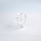Rose-shaped tumbler -handmade blown glass- Lxl.10x10cm