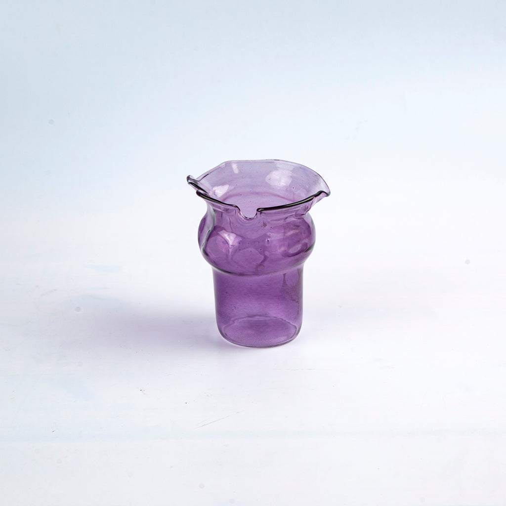 Rose-shaped tumbler -handmade blown glass- Lxl.10x10cm