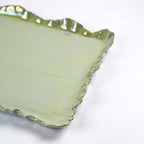Rectangular platter Pastel green LXl 48x25cm.
