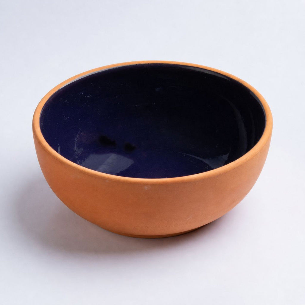 Pottery Deep Bowl- Navy Blue- DxH 23x9cm.