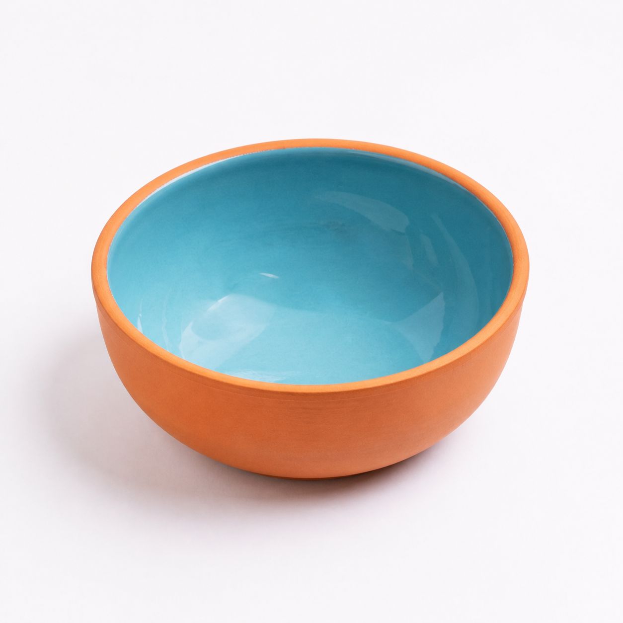 Pottery Deep Bowl- Light Blue- DxH 23x9cm.
