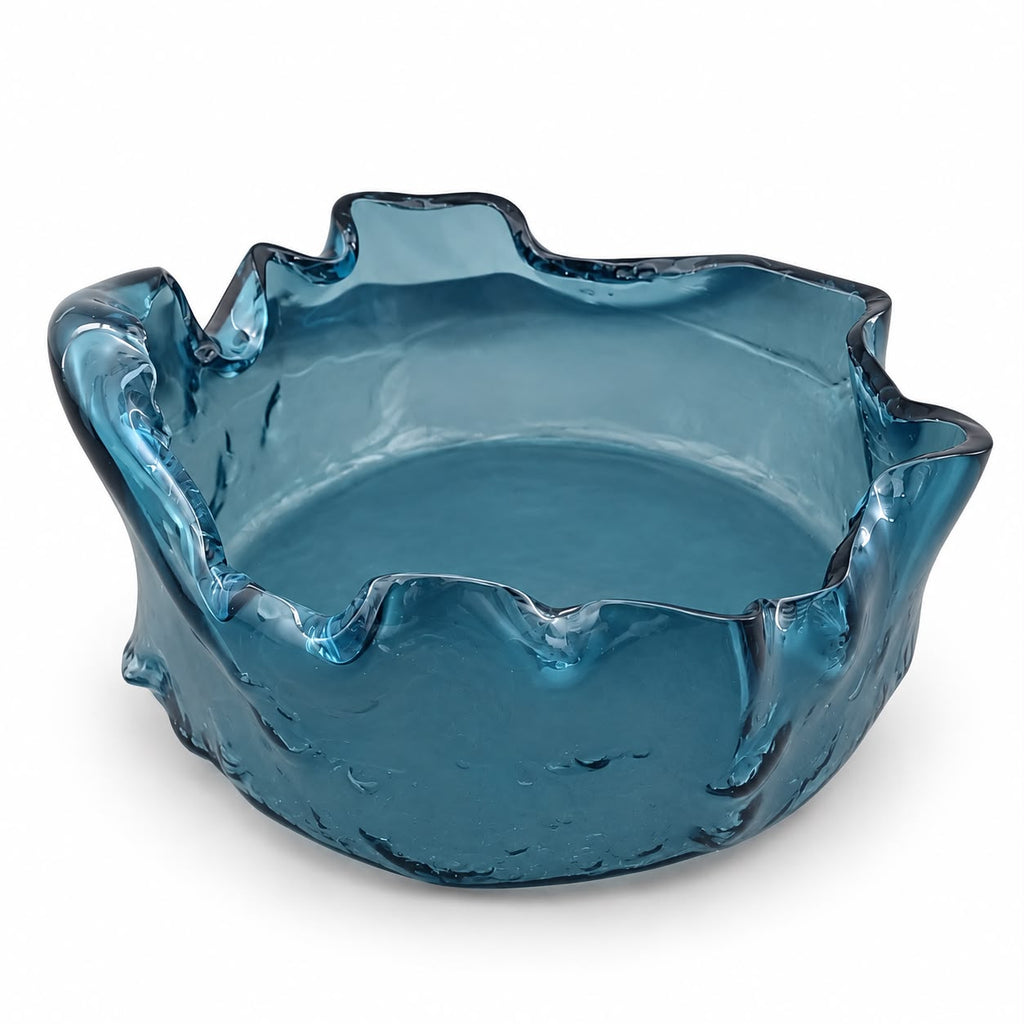 Glass Deep Round Platter Dxh 20x10cm