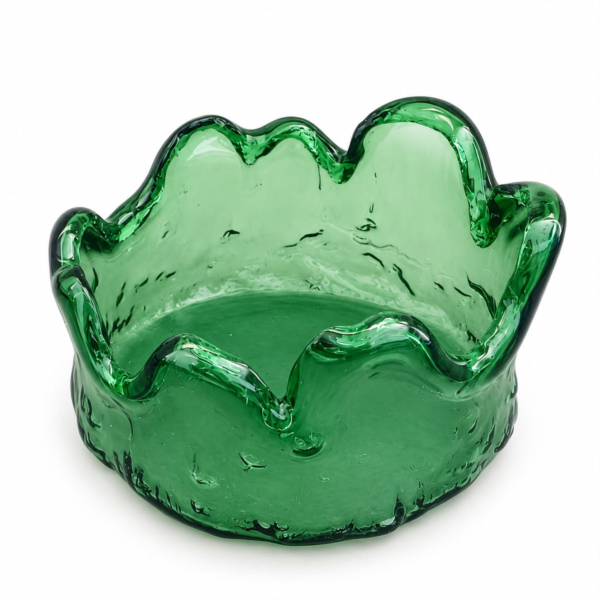 Glass Deep Round Platter Dxh 20x10cm