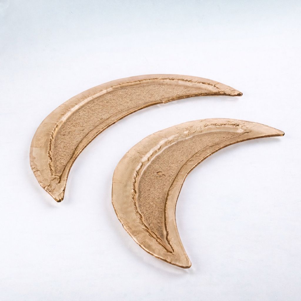 Set of 2 Moon Glass D. 35 & 45cm