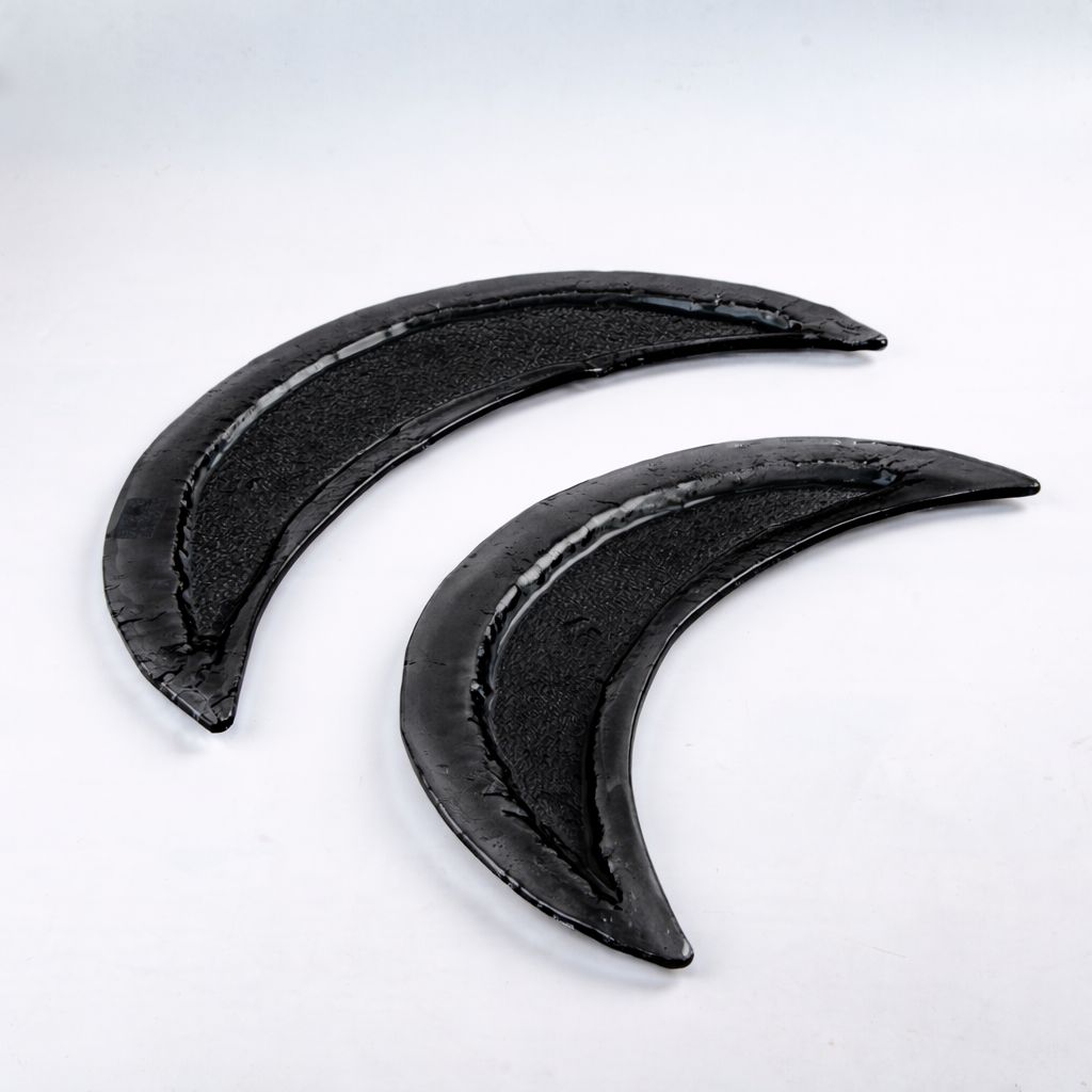 Set of 2 Moon Glass D. 35 & 45cm