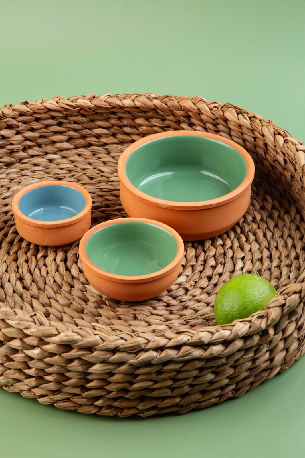 Pottery Ramekin- Green- DxHcm 9.5x4cm-