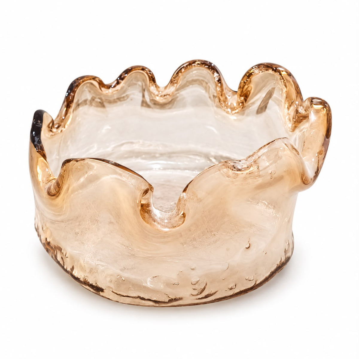 Glass Deep Round Platter Dxh 20x10cm