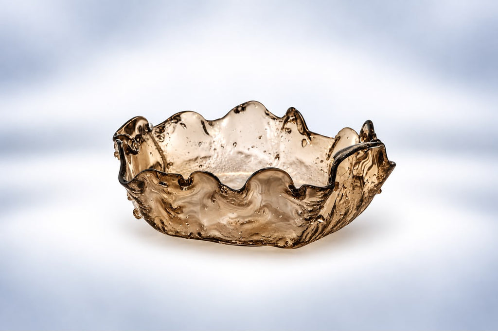 Glass Round Platter Dxh 36x10cm.