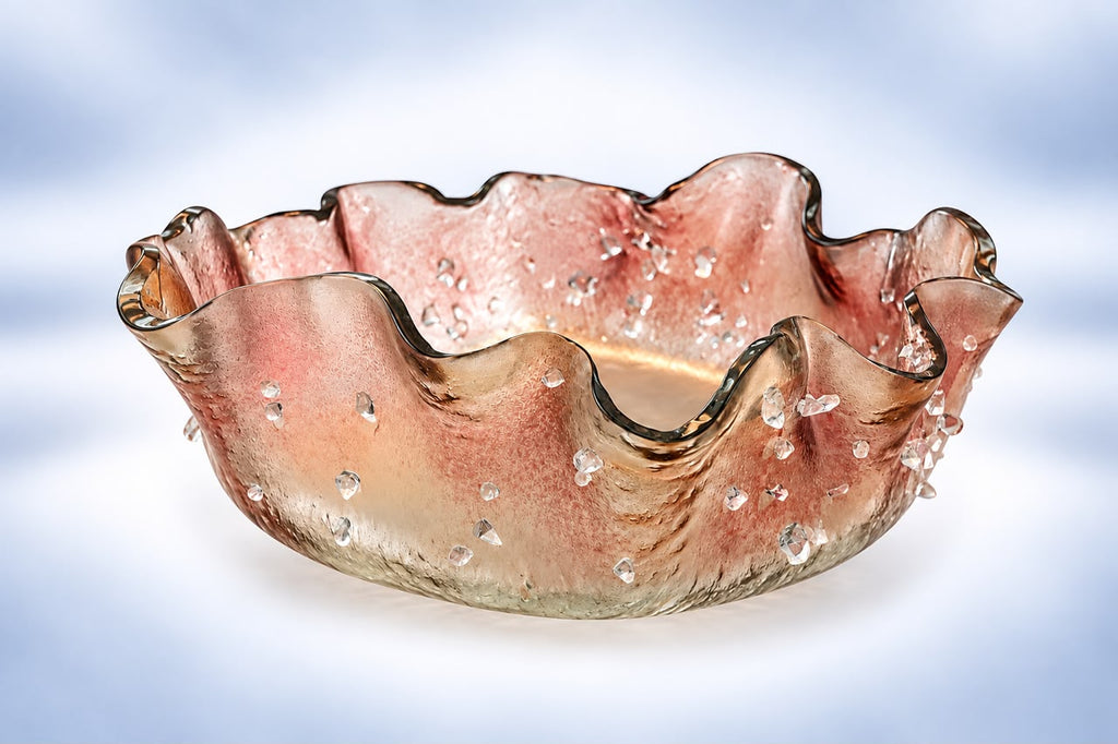 Glass Round Platter Dxh 36x10cm.